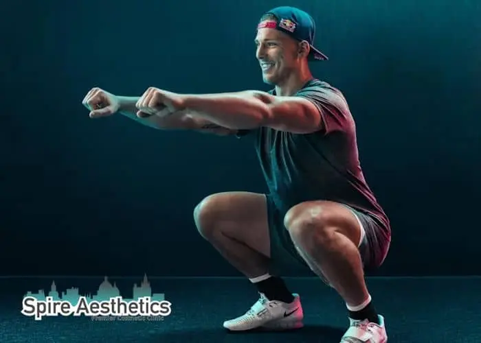 Image of man build leg muscle Gorgie through exercise