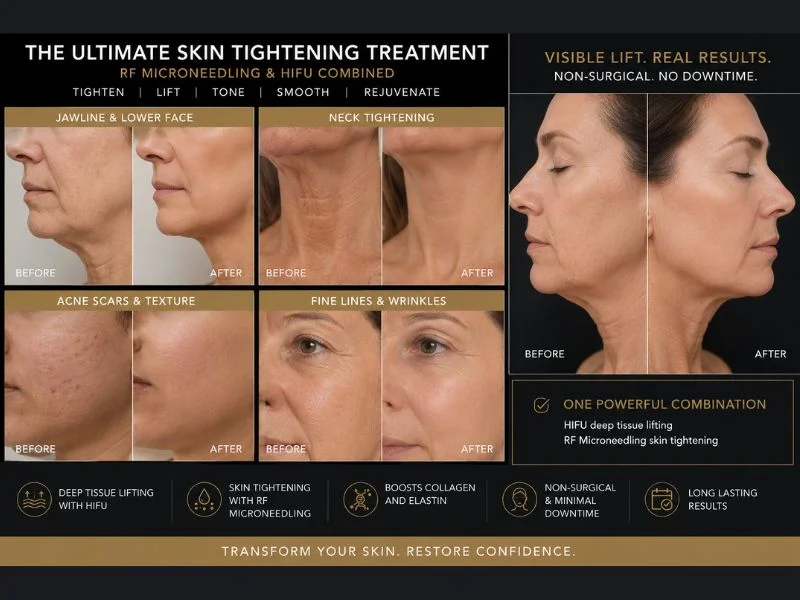 Results of combined treatment for the ultimate skin tightening treatment Gorgie